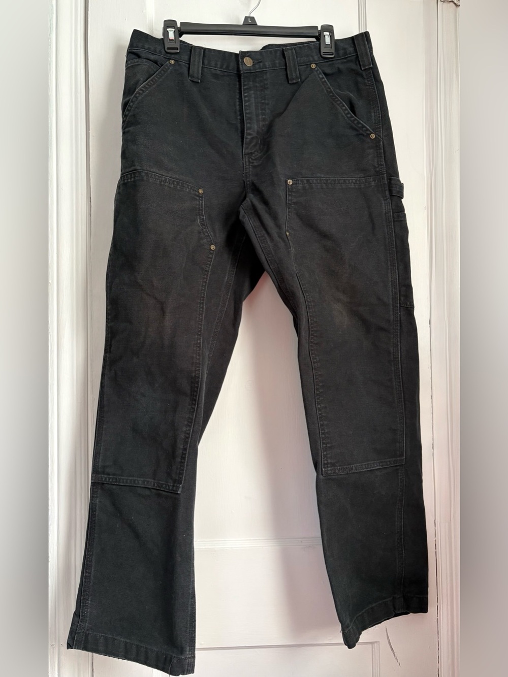 Carhartt Black Double Knee Utility Work Pants Carpenter Pants 34x 30